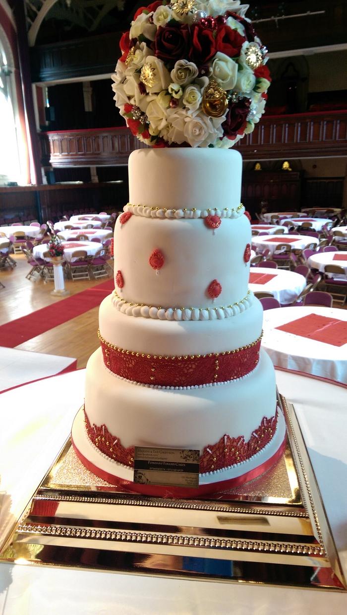 Four tier luxury wedding cake