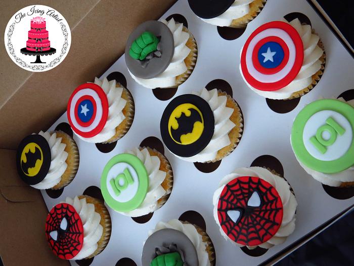 Superhero themed cupcakes! 
