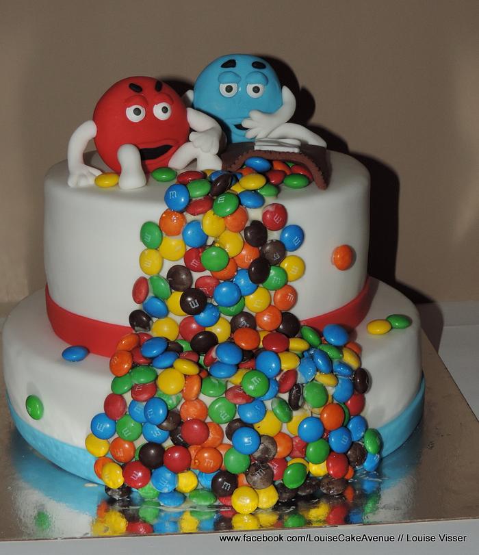 m&m cake