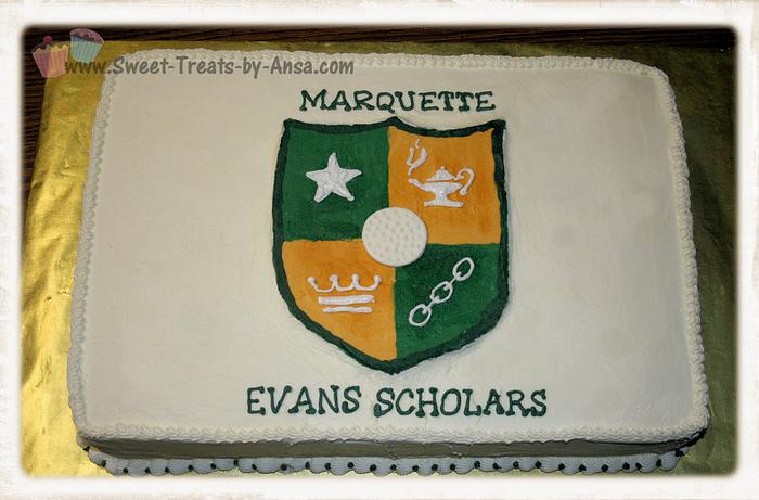 Marquette Evans Scholar 1/2 sheet cake