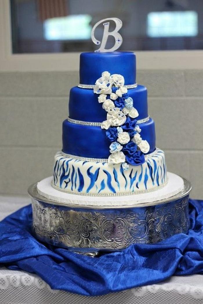 zebra wedding cake