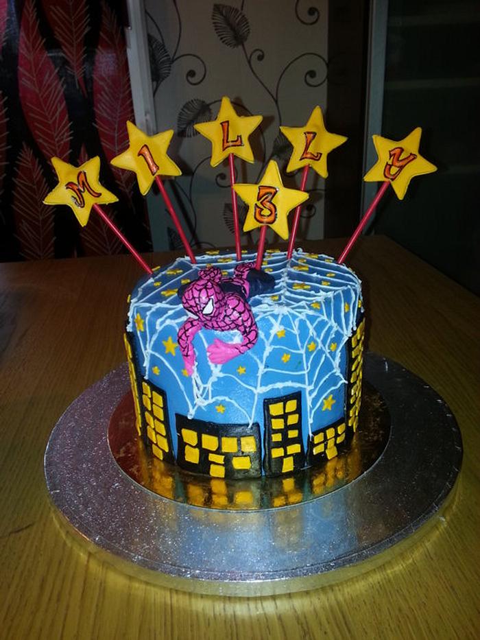 spiderman cake for a girl