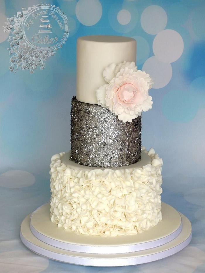 Silver Wedding Cake 