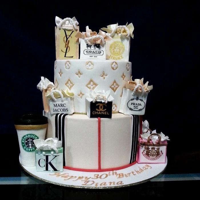 Kate Spade Inspired 30th Birthday Cake – Blue Sheep Bake Shop