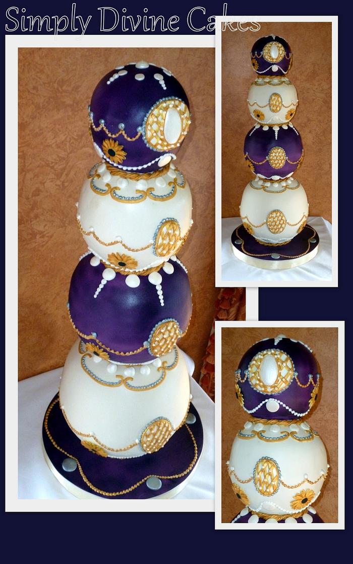 Sphere wedding cake