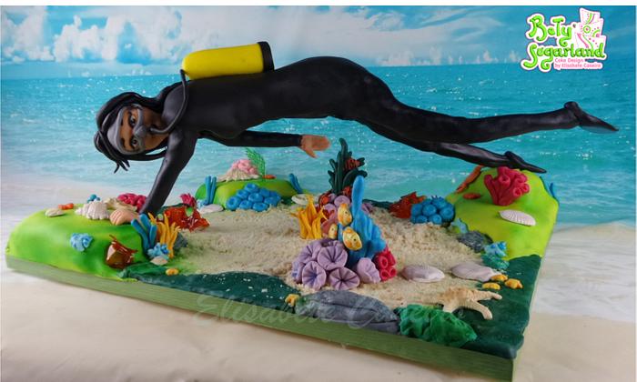 Scuba Diving (gravity defying cake)