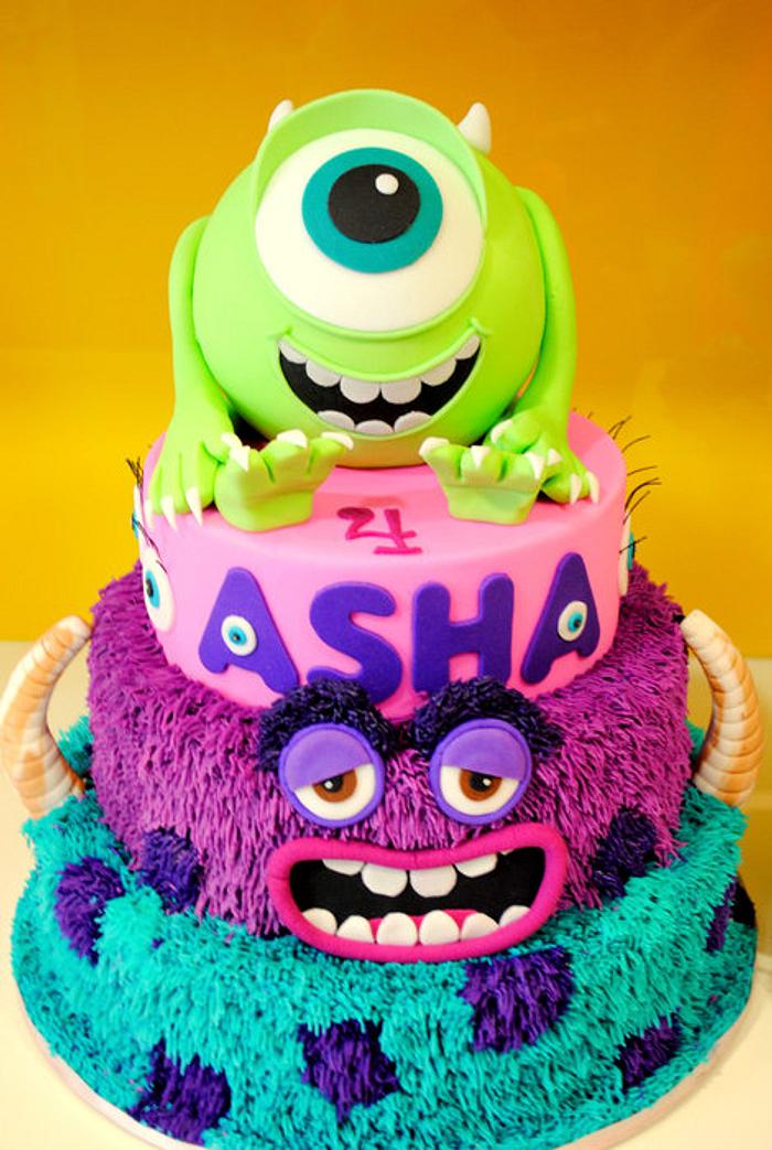 Monsters Inc - Monsters University Cake