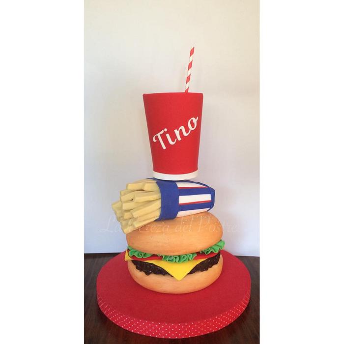 Combo Burger cake