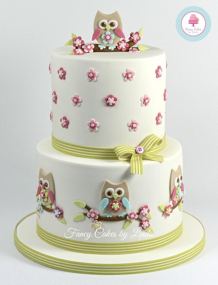 Owl Themed Celebration Cake