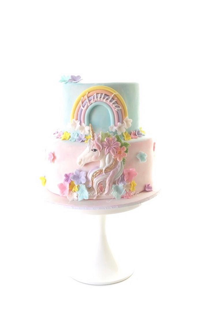 Unicorn themed cake