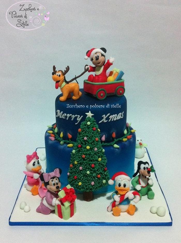 Christmas cake: Baby Mickey Mouse and friends