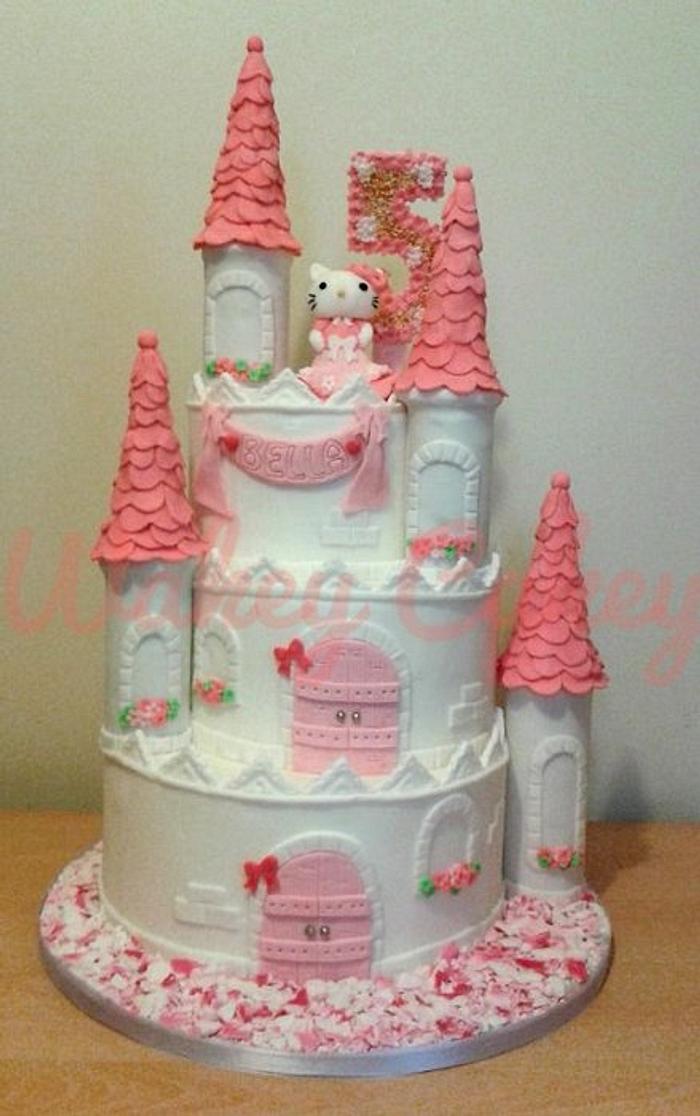 Hello Kitty Castle cake