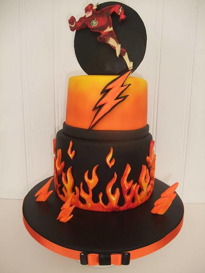 Super Hero Flash Birthday Cake 