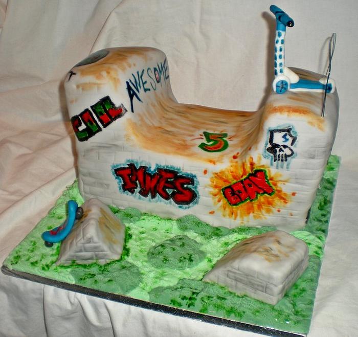 skate park birthday cake 