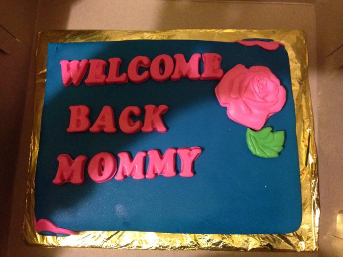 Welcome back cake