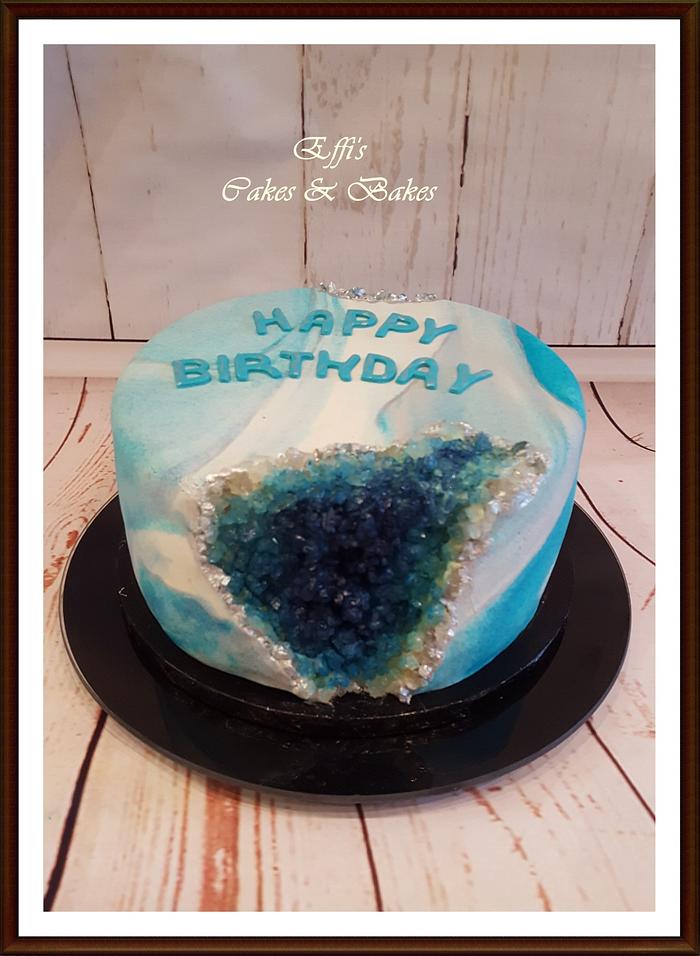 Geode Birthday Cake 