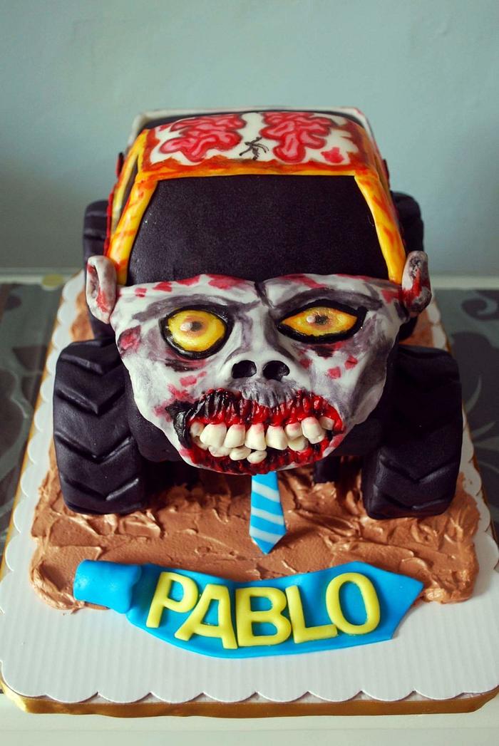 Zombie Monster Truck Cake