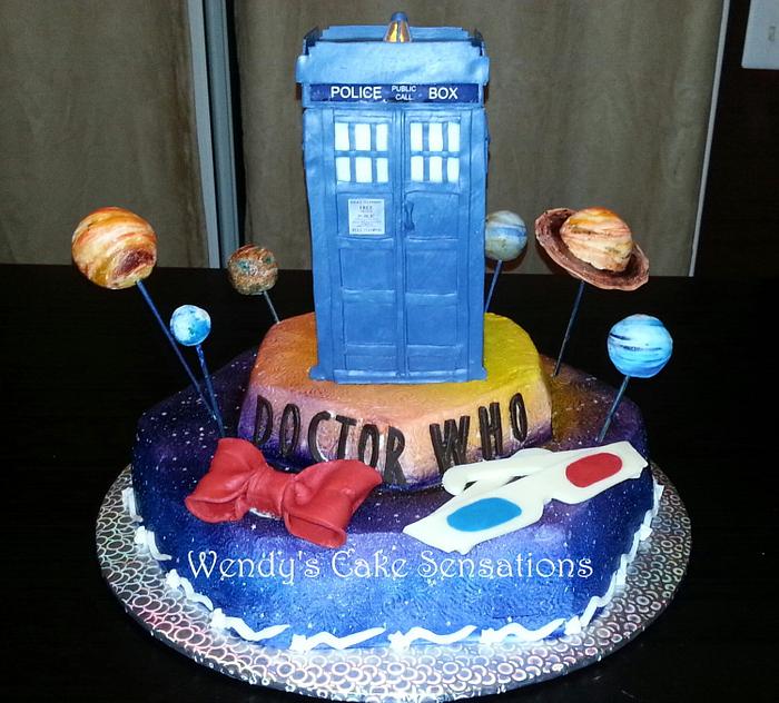 Dr. Who TARDIS Birthday Cake