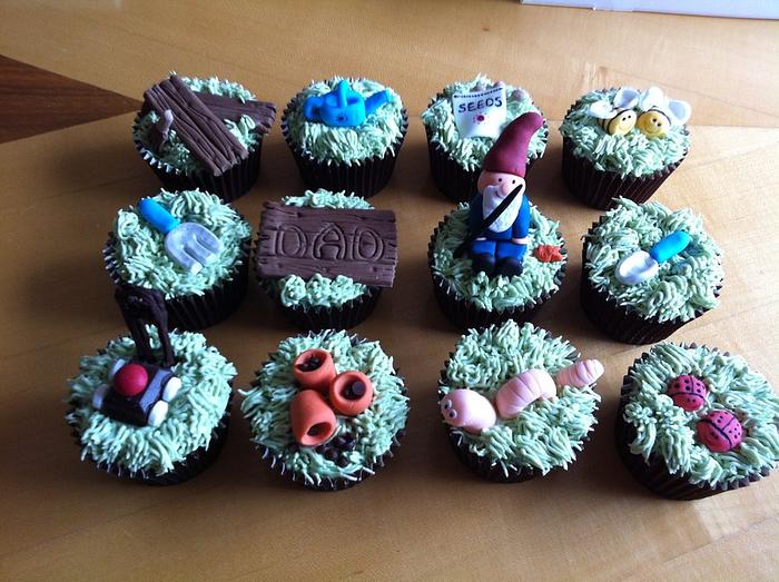 Gardening Theme Cupcakes