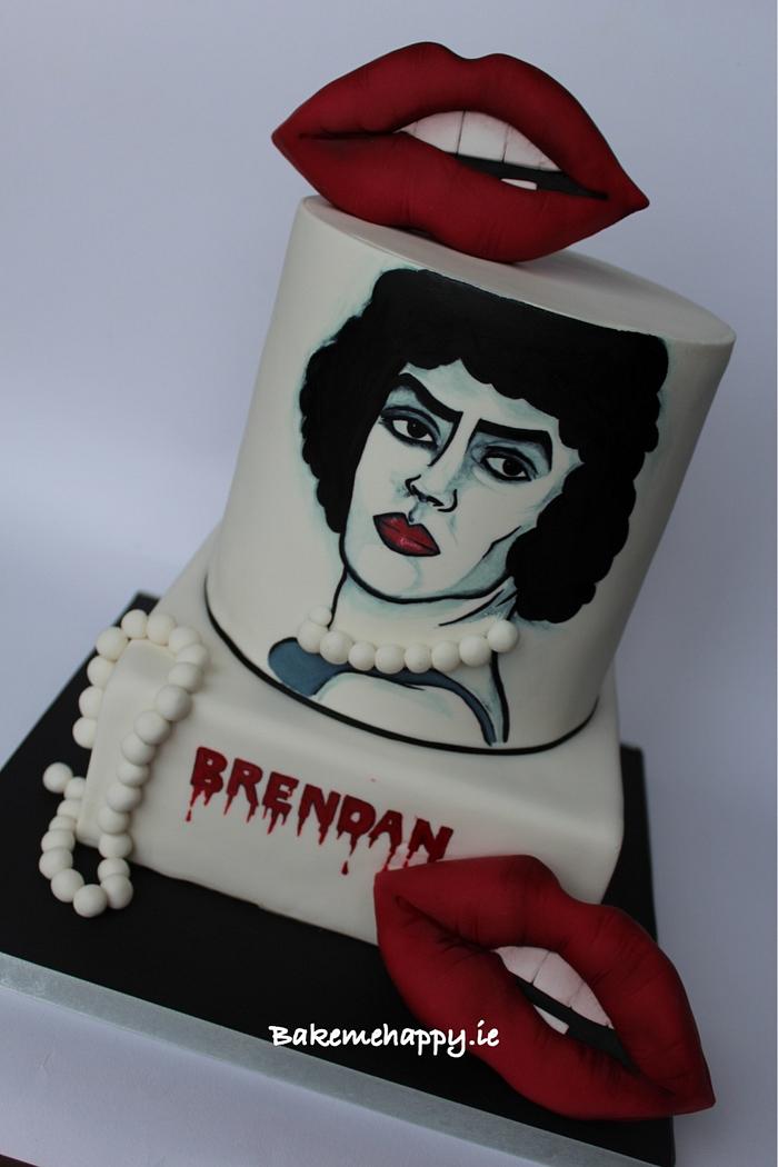 'Rocky Horror Show' themed birthday cake.