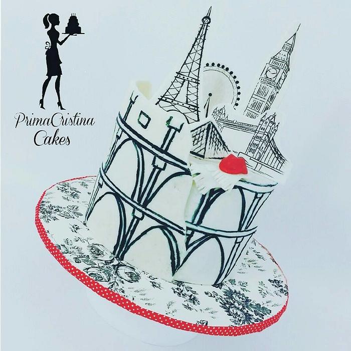 Travel Cake - London, Paris, Rome!