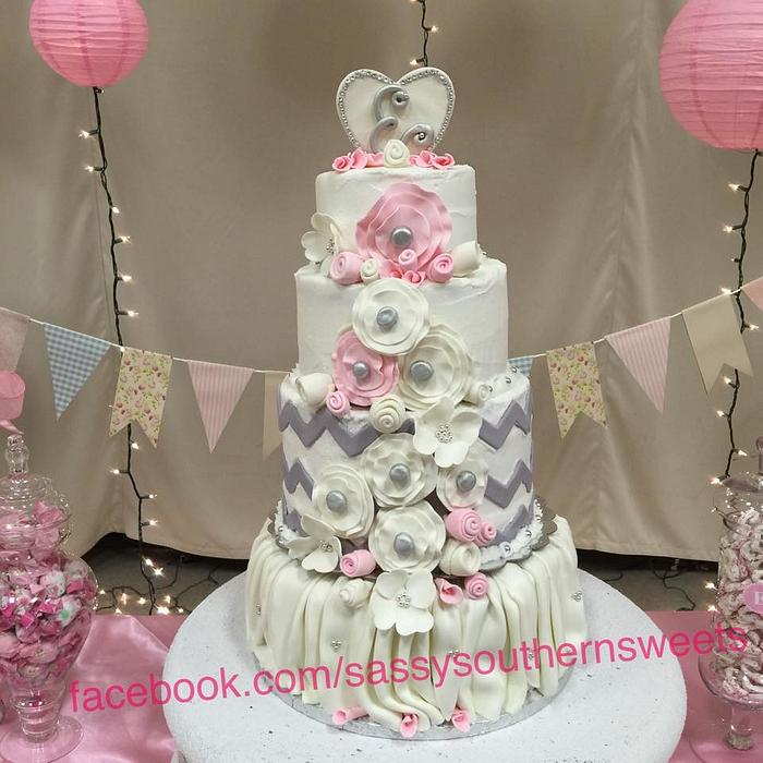 Shabby Chic Wedding cake