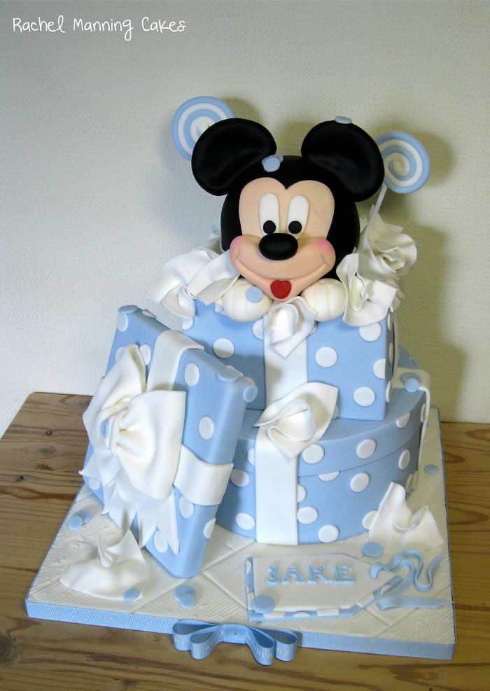 Mickey Mouse Chrstening Cake