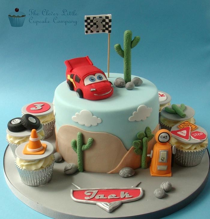 Cars Cake & Cupcakes