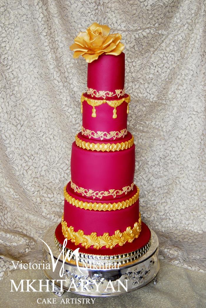 Asian-style wedding cake