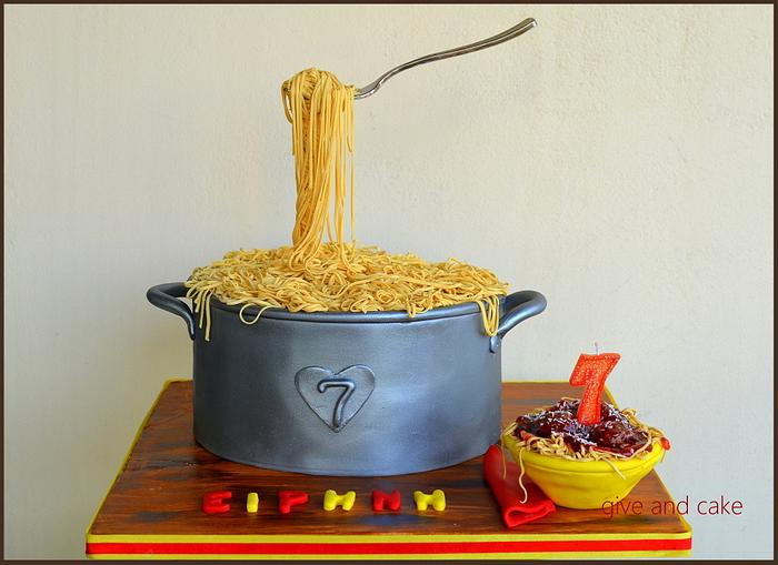 Spaghetti cake