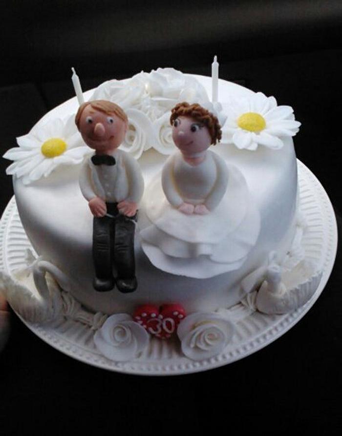 30th Wedding Anniversary Cake