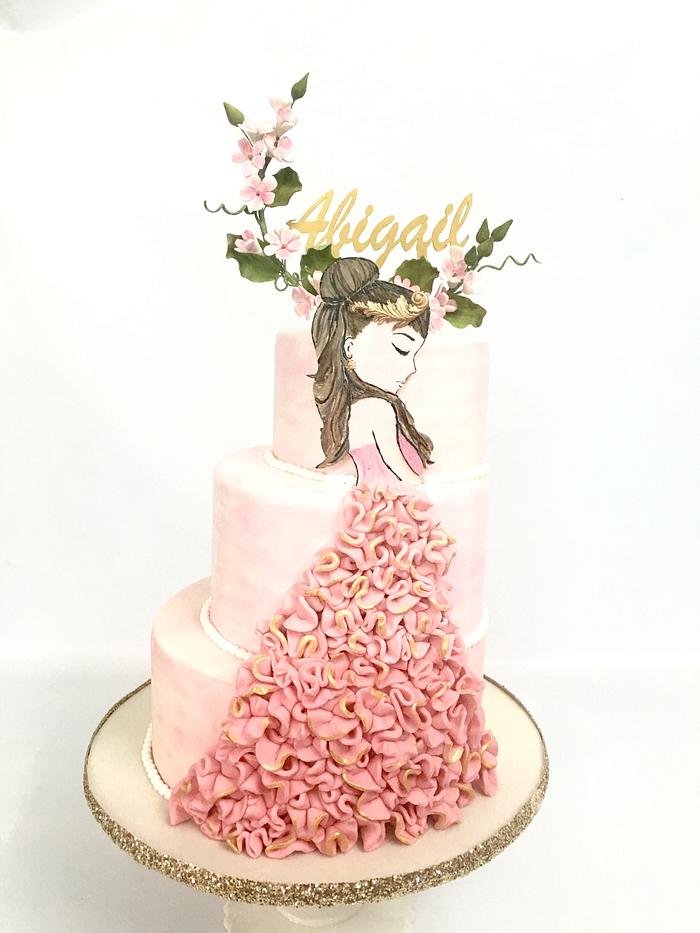 Pink princess cake