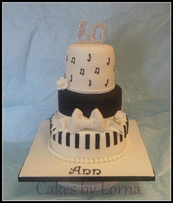 Three Tier Musical Theme Cake
