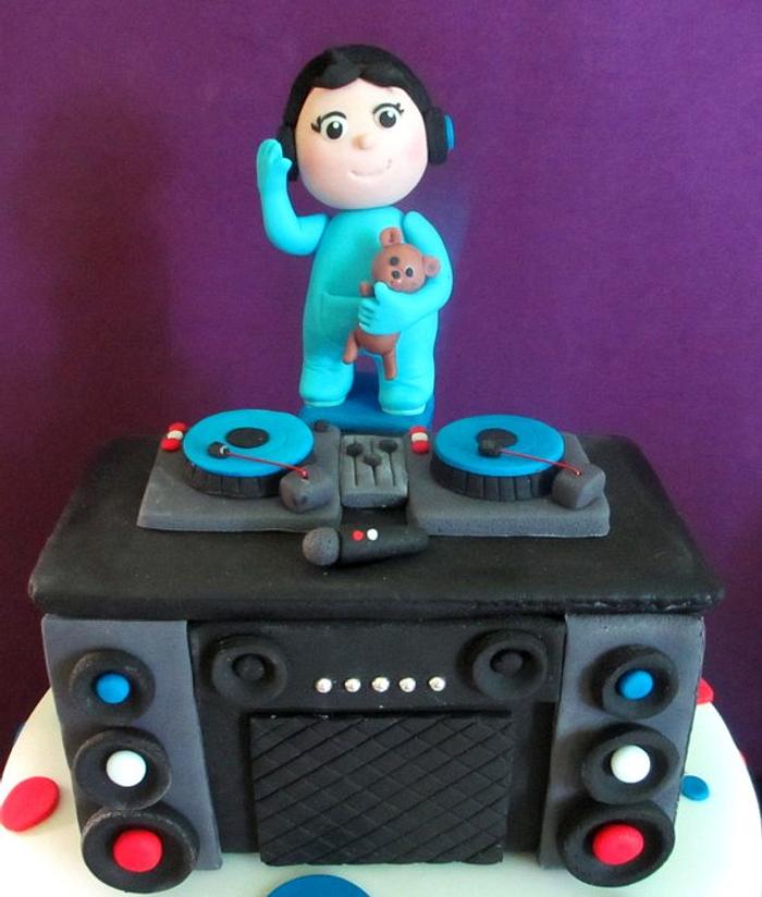 DJ Themed Christening Cake