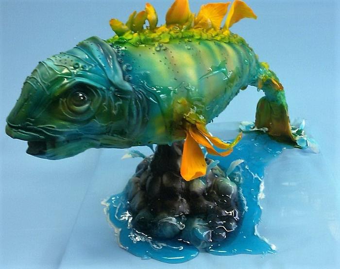 Sculpted cake fish 