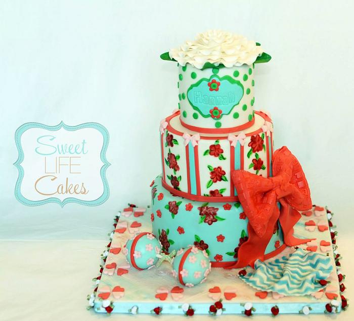 Vintage Baby Sprinkle (Shower) Cake