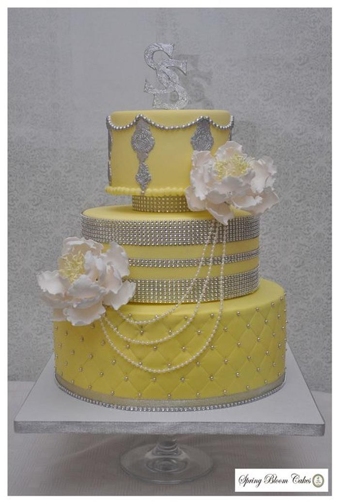 Yellow Wedding cake