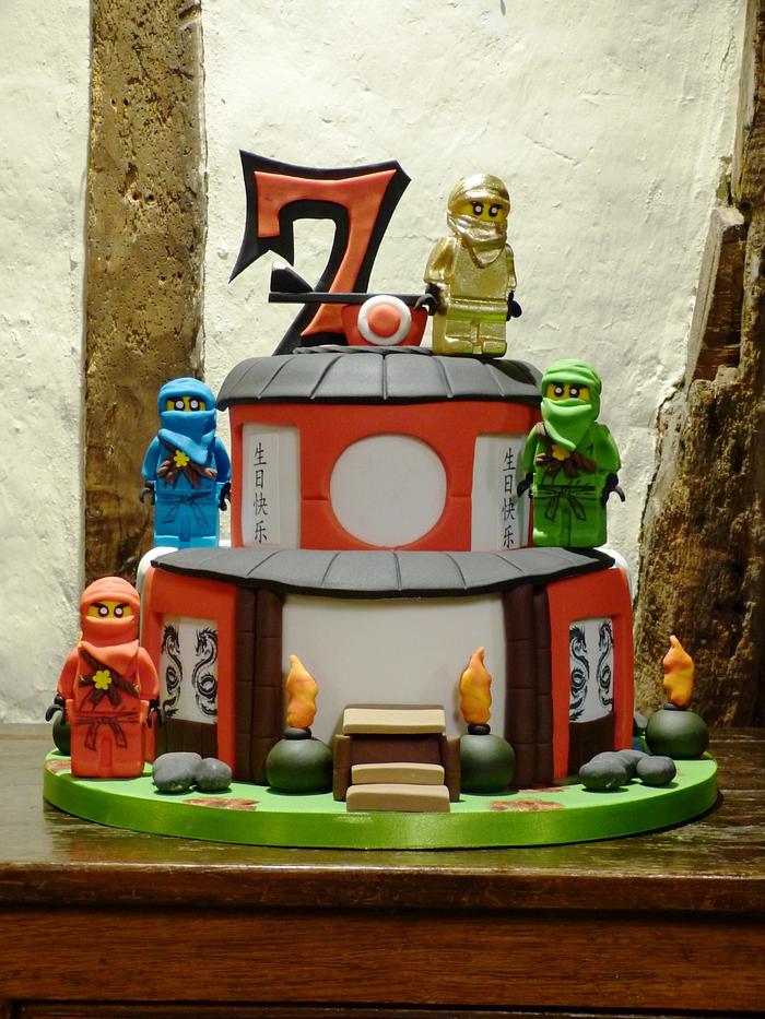 Ninjago Fire Temple cake