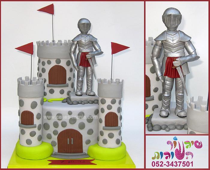 castle and knight cake