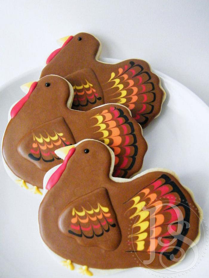 Thanksgiving turkey cookie