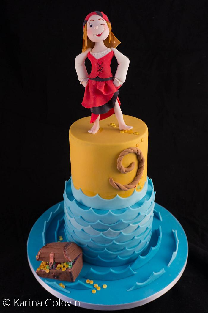 Pirate girl cake