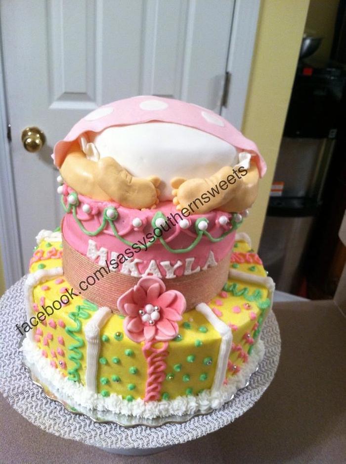 Bottoms UP baby Shower Cake