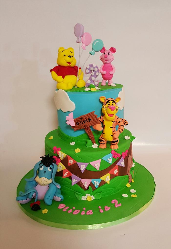 Winnie the  Pooh and friends cake