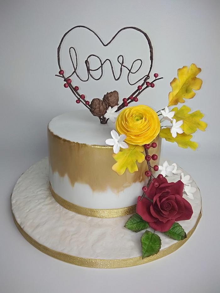 Anniversary cake, 18 years of marriage