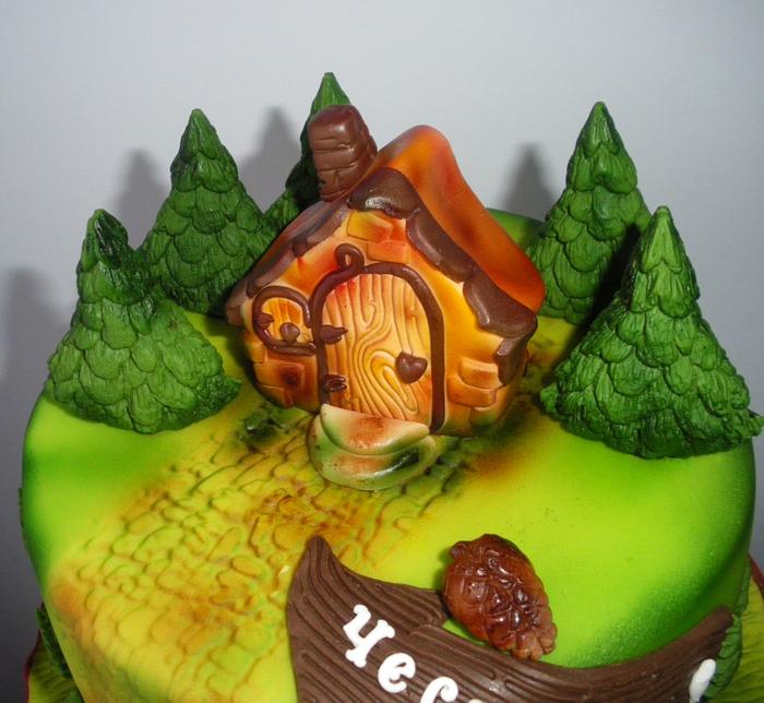 Forest house cake