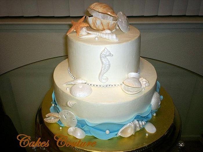 Seascape Anniversary Cake
