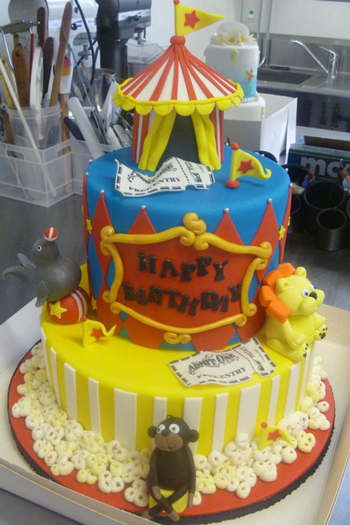 Big top circus cake