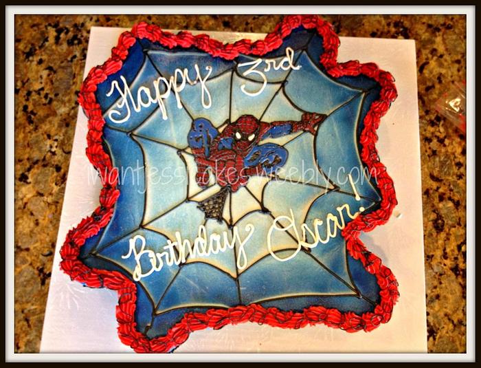 Spiderman pull apart cake