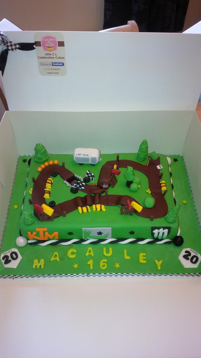 Motocross Track Cake