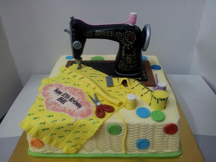 Sewing Machine Cake